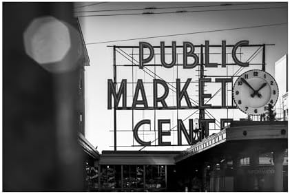 Wrapped Canvas Wall Art - Yale Gurney 'Pike Place Market' Wall Art for Living Room, Bedroom, or Office Décor - 30x47