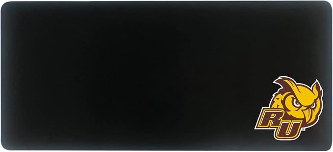 Rowan University Classic Cloth Desk Mat, Durable Office Supplies, Non-Slip Base, Responsive Desk Pad with Smooth Cloth Surface, Black