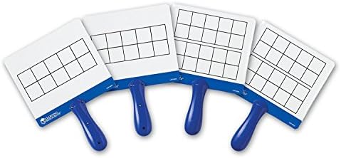 Learning Resources Magnetic Ten-Frame Answer Boards - Set of 4 with 100 Colorful Counters/Discs, Ages 5+ | Grades K+ Giant Magnetic Ten Frame Boards Set