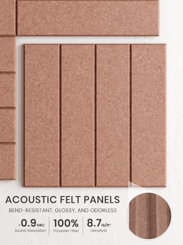 Bumusty 48" x 36" Large Cork Board Alternative, Terracotta