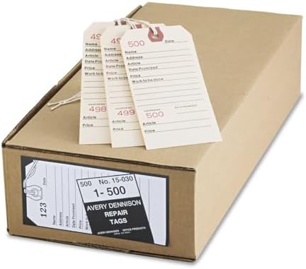 Avery® 15030 Repair Tags, 5 1/4 x 2 5/8, Manila (Box of 500)