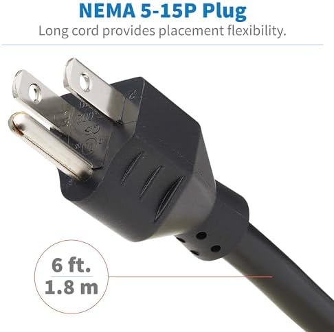 Tripp Lite Surge Protector 3-Outlet Spherical Surge Protector, 4 USB Ports (4.8A Shared) - 6-ft. (1.83 m) Cord, 5-15P Plug, 540 Joules, Black (TLP36USB)