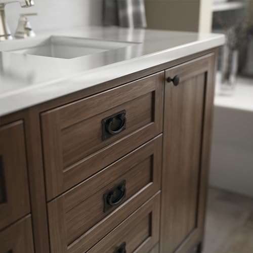 Franklin Brass (5-Pack) – Matte Black Cabinet Handles, 3 Inch Hole Center, Vintage Pulls for Drawers, Kitchen Cabinet Door, Dressers | Mission
