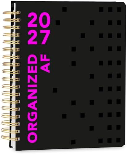 High Note 2027 Planner, 17-Month Weekly & Monthly Hardcover Planner: August 2026 to December 2027, 9" x 10", Organized AF with Notes, Lists & Reference Pages + Sticker Sheet