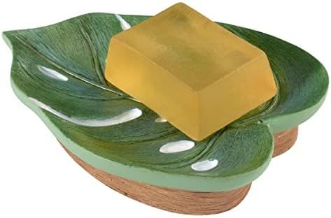 Avanti Linens - Soap Dish, Countertop Decor, Palm Tree Leaves Inspired Home Decor (Viva Palm Collection)