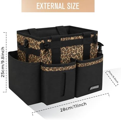 SCAVATA Compact Wearable Cleaning Caddy with Handle & Shoulder Straps