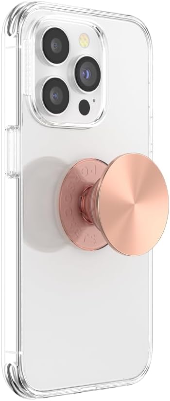 PopSockets Adhesive Phone Grip, Holder- Nigiri | Secure Comfortable Hold, Anti-Drop, Kickstand, Metal, Enamel, Top, Rose Gold