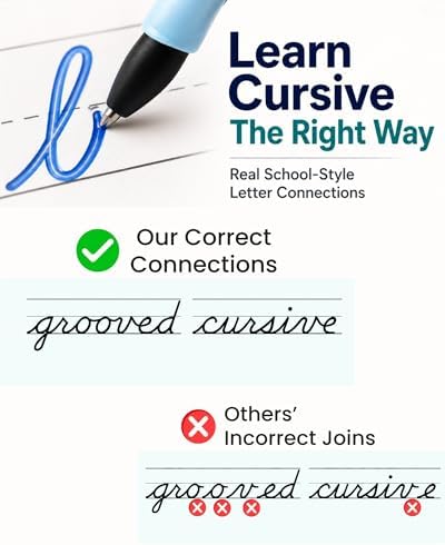 Magic Grooved Cursive Handwriting Workbook for Kids