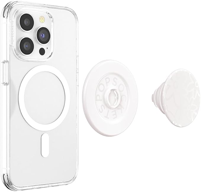 PopSockets Phone Grip for MagSafe, Magnetic Holder- Horchata | Removable, For Kindle / Android / iPhone, With Magnet, White, Electronic Accessories, For iPad/Kindle/iPhone/Android