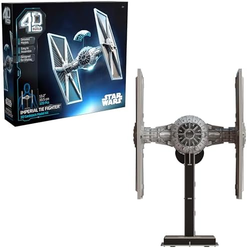 4D Build Star Wars Imperial TIE Fighter 3D Puzzle Model Kit for Adults