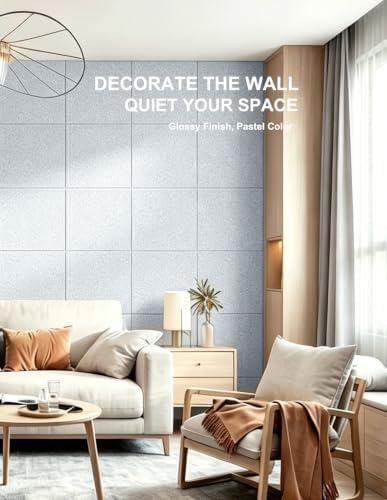 Felt Wall Tiles Bulletin Board Large Cork Board Alternative 6 Pack 11.81”x11.81”x0.47” Felt Pin Board Tack Board with Safe Removable Adhesive Tabs for Home Office School 36x24 (Silver Grey)