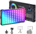 NEEWER Basics RGB Video Light, 9W 2700K-7500K Portable Full RGB Colors 17 Scenes CRI97, 4000mAh Rechargeable Metal Small LED Camera Panel Lighting for DSLR Tripod Streaming Video Recording, SL90C