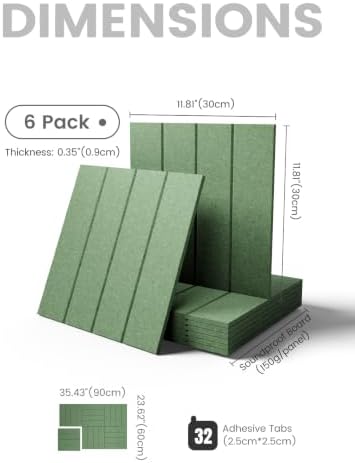 Fluxynara Felt Bulletin Board & Cork Board Alternative, Moss Green