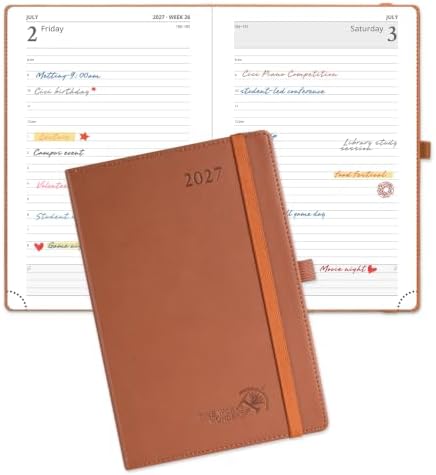POPRUN 2027 Daily Planner One Page Per Day, 5.75" x 8.5",Page a Day Planner