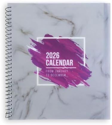 RE-FOCUS THE CREATIVE OFFICE 2026 Calendar Planner 13 month with To-Do Lists for Tasks, Notes or Appointments. Sturdy Planner for At-A-Glance View of Daily Schedule & Weekly Agenda- Purple
