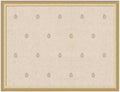 Kate and Laurel Framed Fabric Pinboard 26 x 20, Beige Botanical Block Print Printed Linen Classic Bulletin Board for Use as a Vision Board or Wall Organization, Florence Gold Frame