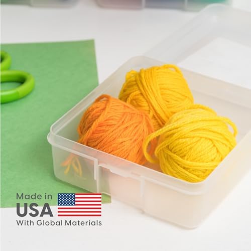IRIS USA Clear Cases |Made in USA| Plastic Box Organizers (10-Pack)- Small