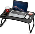 ZEAPTAC Foldable Lap Desk, Bed Desk, Bed Table & Laptop Stand w/Cup Holder