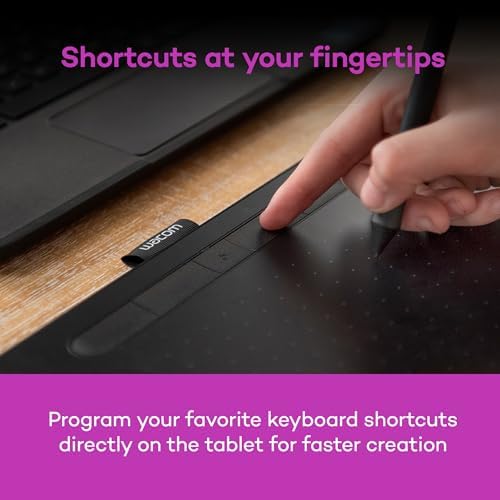 Wacom Intuos Small, Bluetooth Graphic Drawing Tablet with Pen + Software