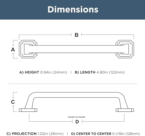 Franklin Brass 10 Pack Brushed Nickel Cabinet Handles 5-1/16 inch (128mm) Kitchen Cabinet Handles and Drawer Pulls for Cupboards and Dressers |Notched Backplate