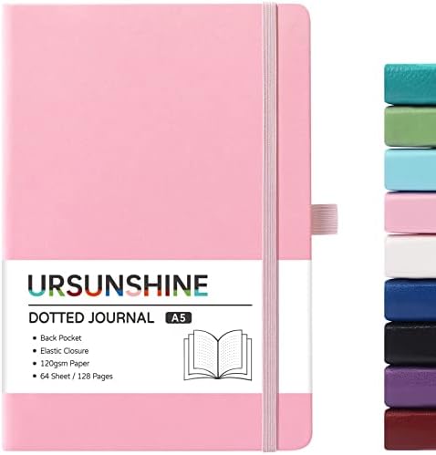 Dotted Journal/Notebook - Dot Grid Hard Cover Notebook, 5.3'' x 8.26''