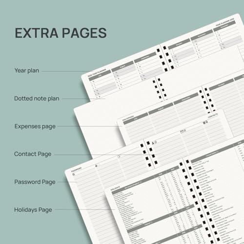 POPRUN 2026-2027 Weekly Planner 6.25" x 8.5" Weekly and Monthly Planner