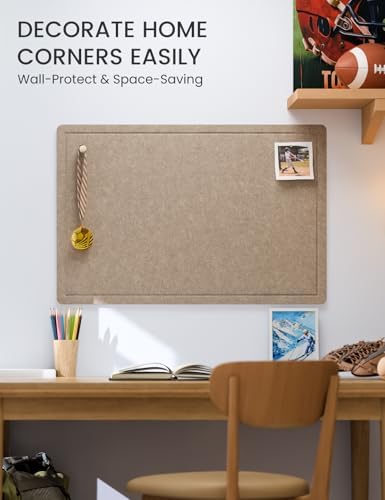 Fluxynara 35.4" x 23.6" Bulletin Board, Taupe