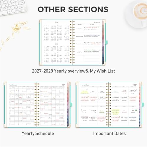 RETTACY 2027 Planner, Weekly and Monthly, A5 Size (5.7" x 8.3")