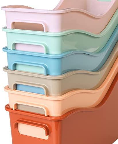 Really Good Stuff Easy Carry Storage Bins, Set of 6 Boho Colors