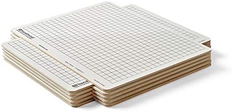 hand2mind Double-Sided Centimeter Grid White Boards for Students, Grid Board for Graphing, Dry Erase Boards, Portable Whiteboard, School Supplies, Classroom Supplies (Pack of 10)