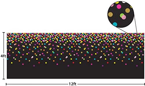 Teacher Created Resources Colorful Confetti on Black Better Than Paper Bulletin Board Roll (TCR77037)