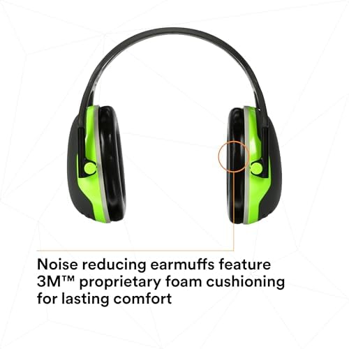 3M PELTOR Hearing Protection Earmuffs, X4 Series Noise Protection, Construction, Manufacturing, Assembly, Sanding