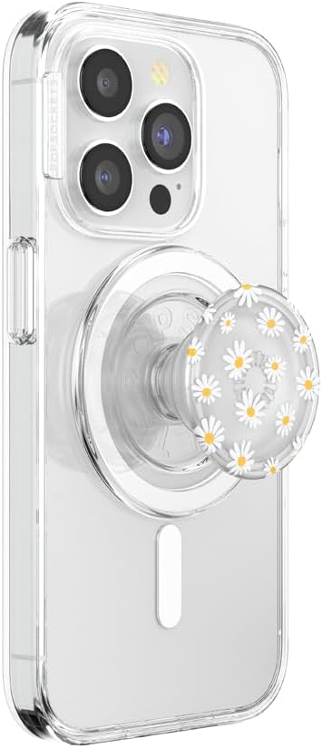 PopSockets Phone Grip for MagSafe, Magnetic Holder- He Loves Me Not | Removable, For Kindle / Android / iPhone, With Magnet, Daisy, Flower, Men, Boys