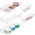 iDesign 5-Piece Kitchen Drawer Organizer Set, Clear