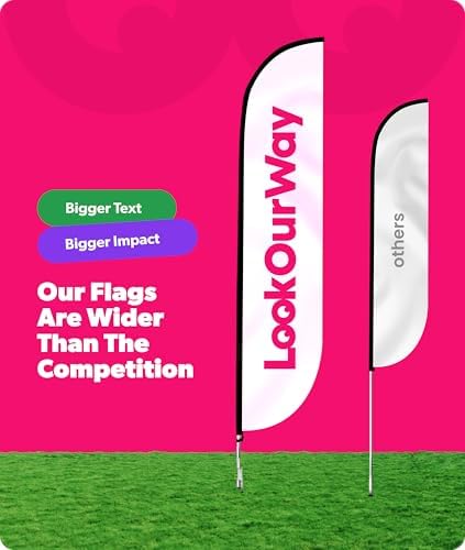 LookOurWay Printing & Shipping Services Notary Feather Flag, 12 Ft