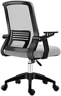 Comfy Chair Office Chair Ergonomic Desk Chair with Adjustable Height and Lumbar Support for Home Office Bedroom Meeting Room Swivel Chairs (Colour: Blue) (Grey)