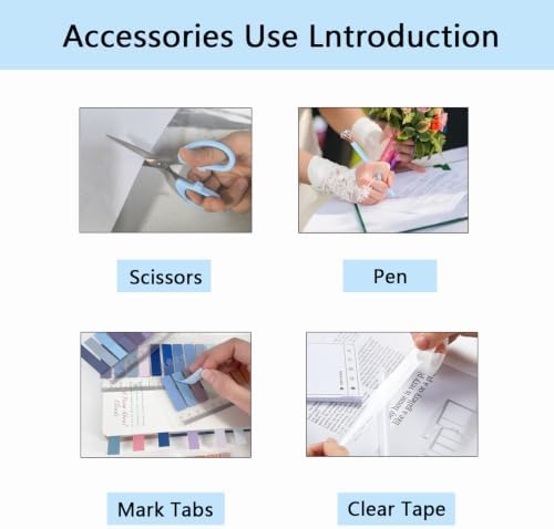 Office Supplies,Blue Desk Accessories,Office Supplies Set,Stapler and Tape Dispenser Set,Scissors,Staple Remover,Binder Clips,Staples,Ballpoint Pen,Index Tabs with Ruler,Clear Tape.9pcs for Office