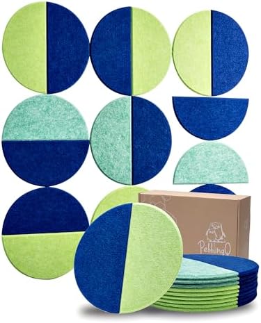 Semi-Circular Felt Wall Tiles for Bulletin Boards, Nocturne
