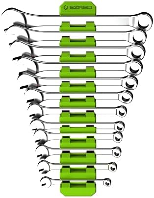 EZRED FWR12-G Magnetic Flexible 12 Slot Wrench Rack Holder Non-Marring Slim Design Storage Organization