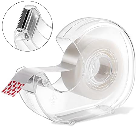 Amazon Basics Invisible Matte Finish Tape Dispenser with Refill Rolls for Labeling, 3/4" x 650" (18 yds), 6-Pack