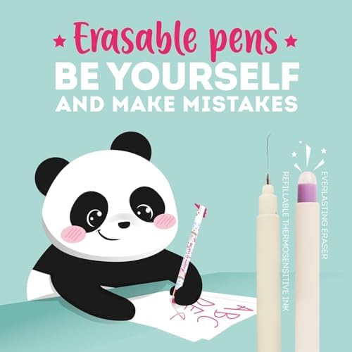 LEGAMI - Set of 15 Erasable Gel Pens with Thermosensitive Erase Ink, Range of ink colours & barrel designs, 0.7mm Tip, Animal Designs, Ladybug, Monster, Tiger, and Farmyard