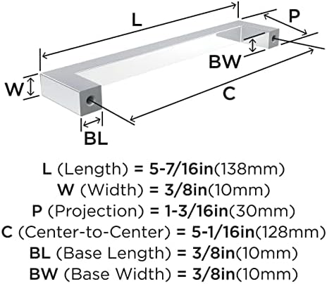 Amerock 10 Pack 5-1/16" Monument Polished Chrome Drawer Pull