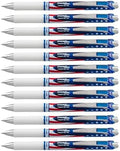 Pentel EnerGel RTX Retractable Liquid Gel Pen, (0.7mm) Medium Line, Metal Tip, Flag Barrel, Black Ink (BL77USA-A) (Pack of 1, 12 Count Total)