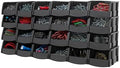 IRIS USA 24-Pack, Extra Small Stackable Storage Bins, Black