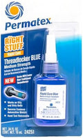 Permatex The Right Stuff Rapid Cure Blue Threadlocker 24251, Works on Oily & Dirty Fasteners, Automotive, Industrial & Hardware Use, Sets in 15m Cures in 4h, 10 ml