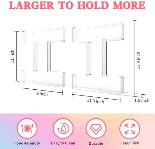 13.8" Acrylic Letter Charcuterie Tray,Fillable Alphabet Box (Letter I)