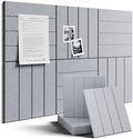 Fluxynara Felt Bulletin Board & Cork Board Alternative, Soft Gray
