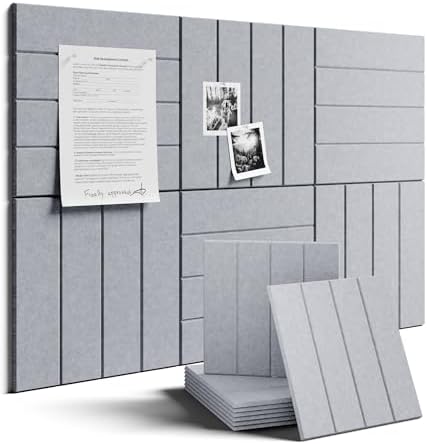 Fluxynara Felt Bulletin Board & Cork Board Alternative, Soft Gray
