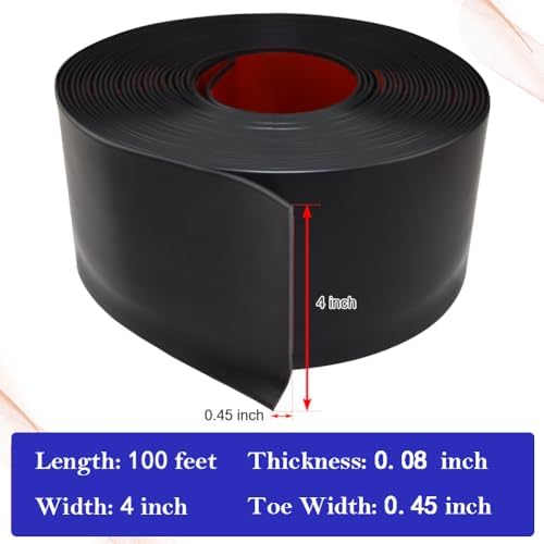 LSGCQ Vinyl Baseboard Molding Trim 4 Inch Self-Adhesive Vinyl Wall Base
