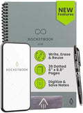 Rocketbook Core Reusable Smart Notebook, Executive Size 6x8.8, Grey